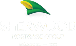 Sherwood Mortgage Group logo – yellow feather and green hat design, Brokerage Lic. 12176